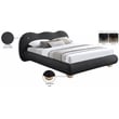 Meridian Furniture Hyde Contemporary Boucle Fabric Queen Bed in Black
