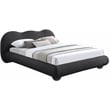 Meridian Furniture Hyde Contemporary Boucle Fabric Queen Bed in Black