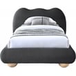 Meridian Furniture Hyde Contemporary Boucle Fabric Twin Bed in Black