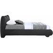 Meridian Furniture Hyde Contemporary Boucle Fabric Twin Bed in Black