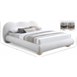 Meridian Furniture Hyde Contemporary Boucle Fabric Full Bed in Cream