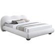 Meridian Furniture Hyde Contemporary Boucle Fabric King Bed in Cream