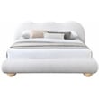 Meridian Furniture Hyde Contemporary Boucle Fabric King Bed in Cream