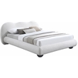 Meridian Furniture Hyde Contemporary Boucle Fabric King Bed in Cream