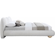 Meridian Furniture Hyde Contemporary Boucle Fabric Queen Bed in Cream