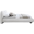 Meridian Furniture Hyde Contemporary Boucle Fabric Queen Bed in Cream