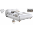 Meridian Furniture Hyde Contemporary Boucle Fabric Queen Bed in Cream