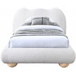 Meridian Furniture Hyde Contemporary Boucle Fabric Twin Bed in Cream
