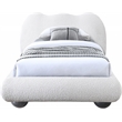 Meridian Furniture Hyde Contemporary Boucle Fabric Twin Bed in Cream