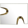Meridian Furniture Soleil Cream Mirror with Gold Iron Metal Accents