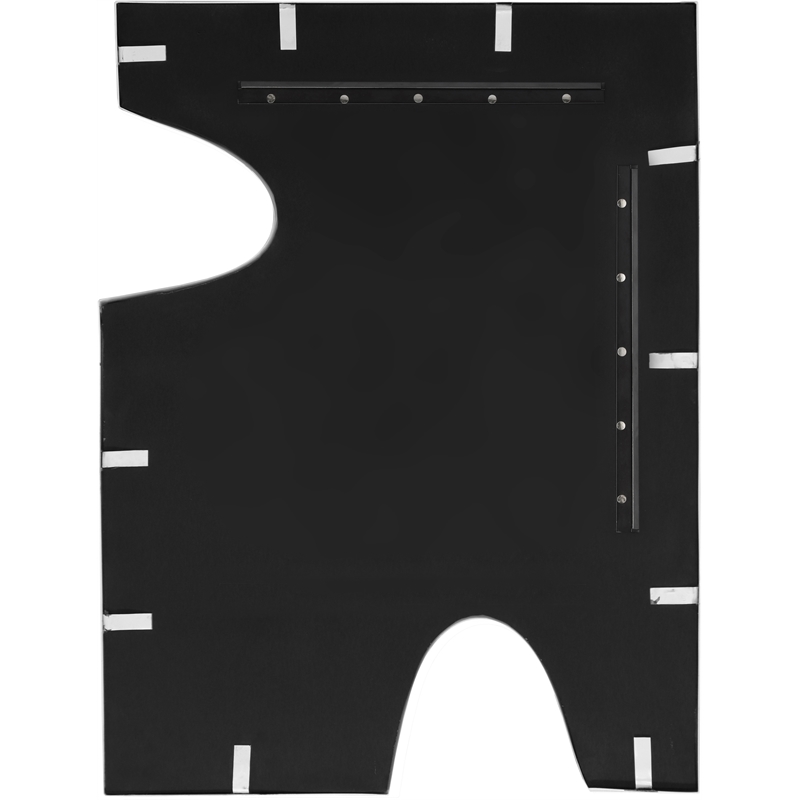 Meridian Furniture Soleil Cream Mirror with Gold Iron Metal Accents