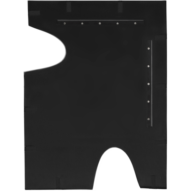 Meridian Furniture Soleil Black Mirror with Silver Iron Metal Accents