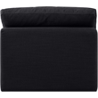Meridian Furniture Indulge Contemporary Linen Fabric Armless Chair in Black