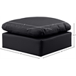 Meridian Furniture Indulge Contemporary Vegan Leather Ottoman in Black