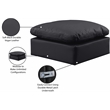 Meridian Furniture Indulge Contemporary Vegan Leather Ottoman in Black