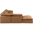 Meridian Furniture Indulge Vegan Leather U-Shaped Modular Sectional in Orange