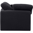 Meridian Furniture Indulge Contemporary Linen Fabric Corner Chair in Black
