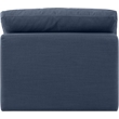 Meridian Furniture Indulge Contemporary Linen Fabric Armless Chair in Navy