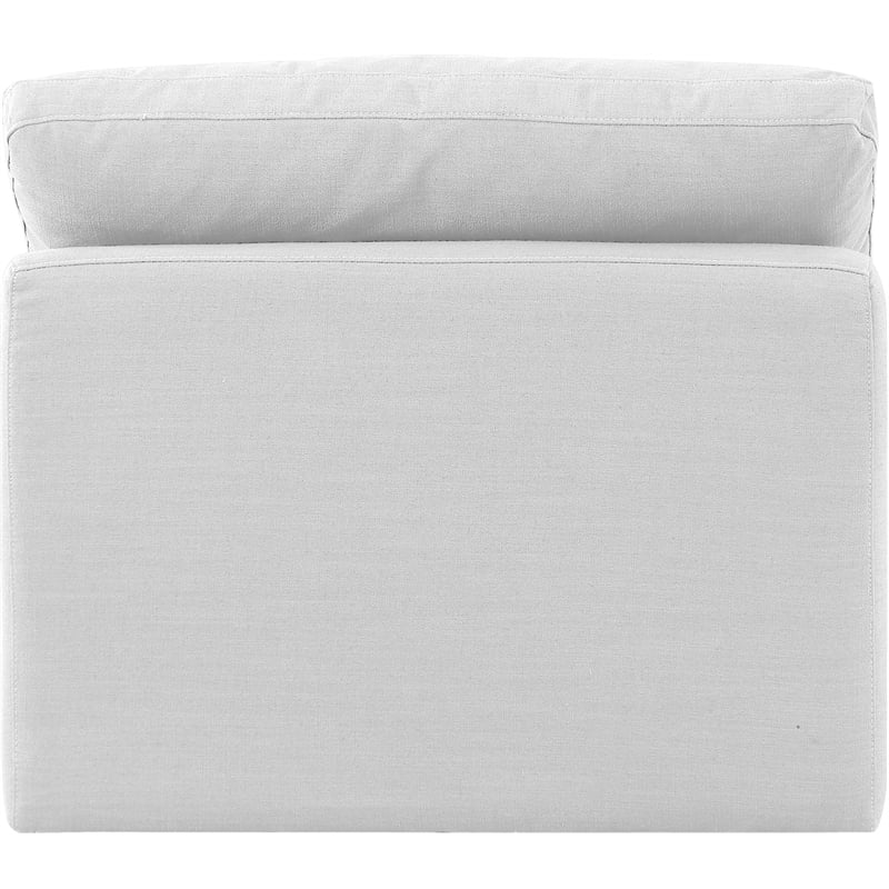 Meridian Furniture Indulge Contemporary Fabric Armless Chair in White