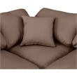 Meridian Furniture Indulge Brown Vegan Leather L-Shaped Modular Sectional