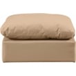Meridian Furniture Indulge Contemporary Vegan Leather Ottoman in Tan