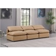 Meridian Furniture Indulge Tan Vegan Leather Modular Sofa