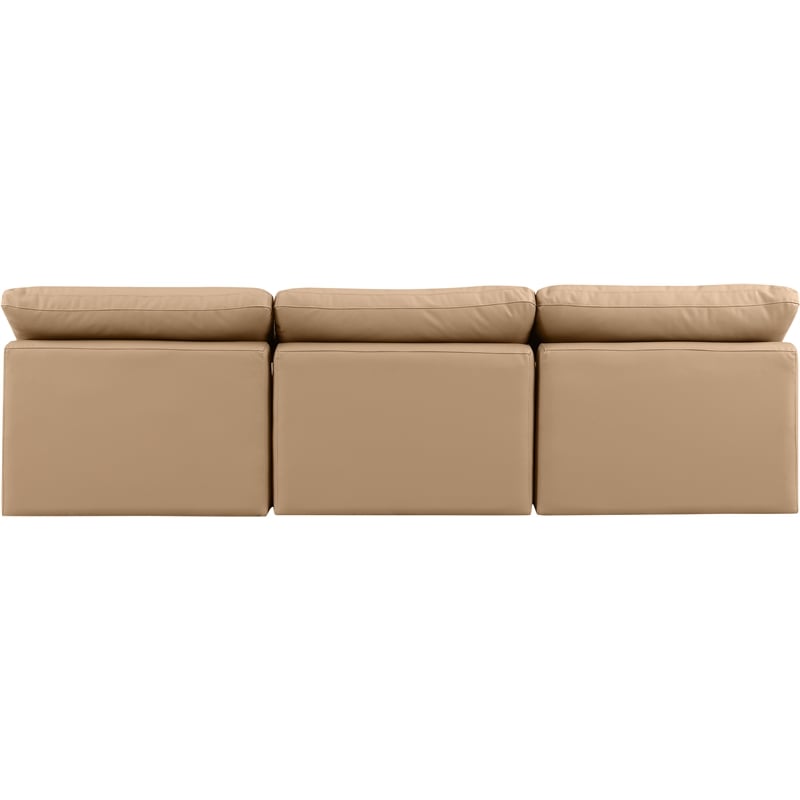 Meridian Furniture Indulge Tan Vegan Leather Modular Sofa