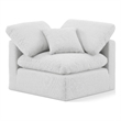 Meridian Furniture Indulge Contemporary Fabric Corner Chair in White
