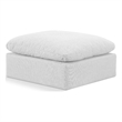 Meridian Furniture Indulge Contemporary Fabric Ottoman in White