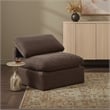 Meridian Furniture Indulge Contemporary Velvet Armless Chair in Brown