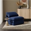 Meridian Furniture Indulge Contemporary Velvet Armless Chair in Navy