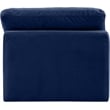 Meridian Furniture Indulge Contemporary Velvet Armless Chair in Navy
