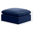 Meridian Furniture Indulge Contemporary Velvet Ottoman in Navy