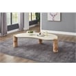 Meridian Furniture Thor Burl Wood and White Resin Coffee Table