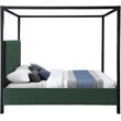 Meridian Furniture Kelly Black Boucle Fabric King Bed