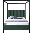 Meridian Furniture Kelly Black Boucle Fabric Queen Bed