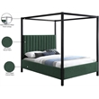 Meridian Furniture Kelly Black Boucle Fabric Queen Bed