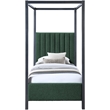 Meridian Furniture Kelly Black Boucle Fabric Twin Bed