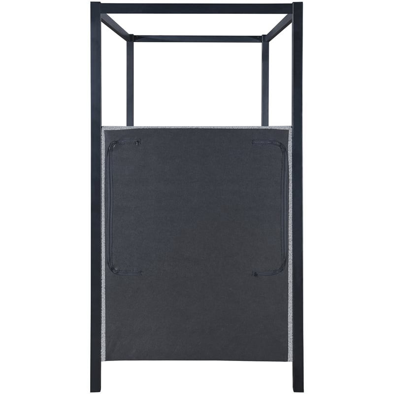Meridian Furniture Kelly Grey Boucle Fabric Twin Bed