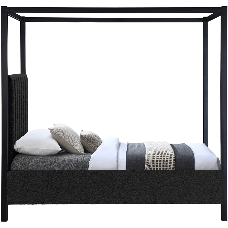 Meridian Furniture Kelly Green Boucle Fabric Twin Bed