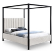 Meridian Furniture Kelly Grey Boucle Fabric Full Bed