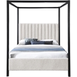 Meridian Furniture Kelly Grey Boucle Fabric King Bed