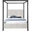 Meridian Furniture Kelly Grey Boucle Fabric Queen Bed