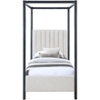 Meridian Furniture Kelly Grey Boucle Fabric Twin Bed
