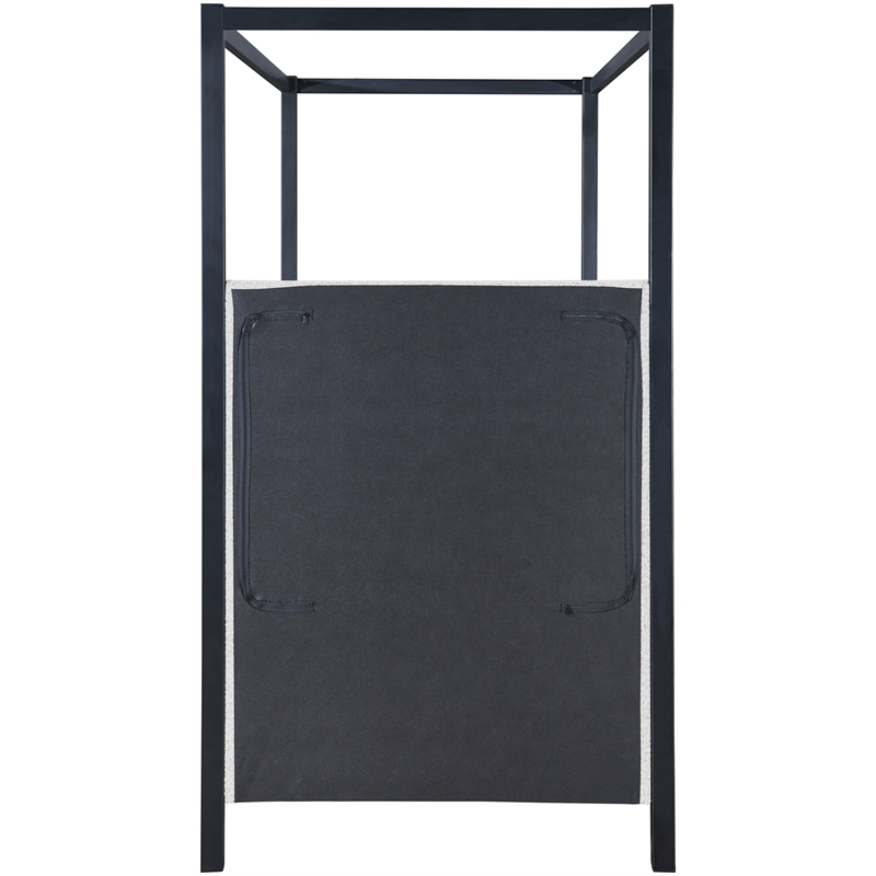 Meridian Furniture Kelly Grey Boucle Fabric Twin Bed