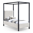 Meridian Furniture Kelly Grey Boucle Fabric Twin Bed