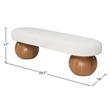 Meridian Furniture Bowies Cream Bench