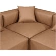 Meridian Furniture Cube Brown Vegan Leather 7-Pc. U-Shaped Modular Sectional