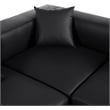 Meridian Furniture Cube Black Vegan Leather 6-Pc. L-Shaped Modular Sectional