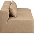 Meridian Furniture Cube Tan Vegan Leather 2-Pc. Modular Sofa